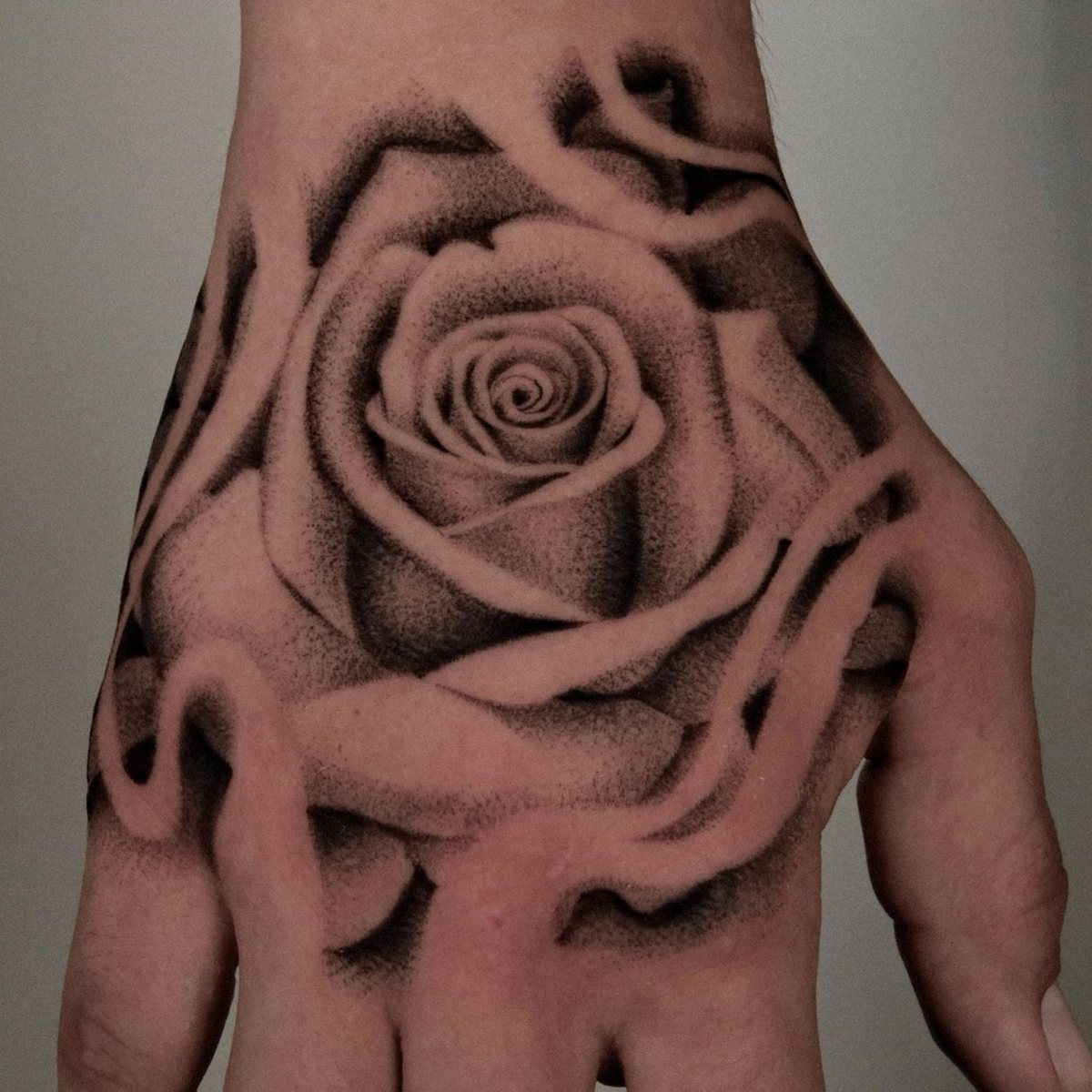 Script, Black & Grey Realism & Cyber tattoo by Daniel at Baroness Tattoo, Garland TX