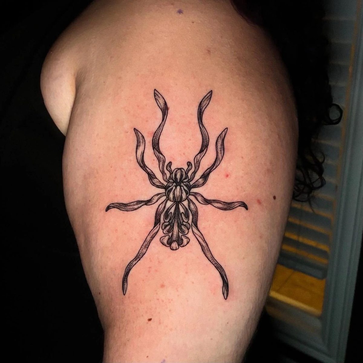 Fine Line Blackwork & Micro-Realism tattoo by Mayra at Baroness Tattoo, Garland TX