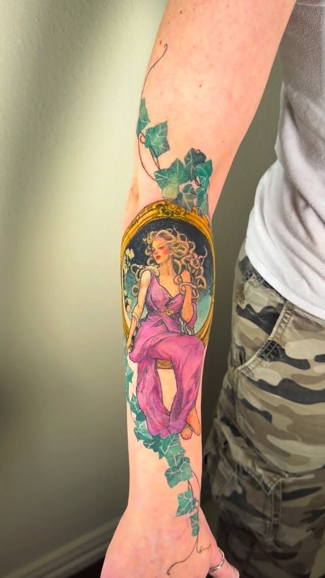 Fine Art, Color & Restorative Tattooing tattoo by Katherine at Baroness Tattoo, Garland TX