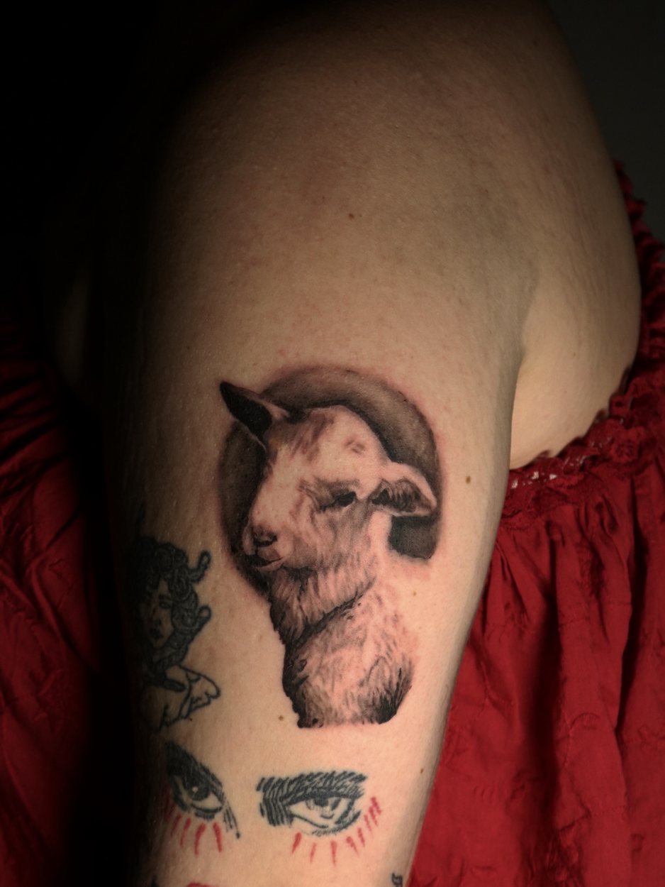 Medieval Etching & Curiosities tattoo by Mikey at Baroness Tattoo, Garland TX
