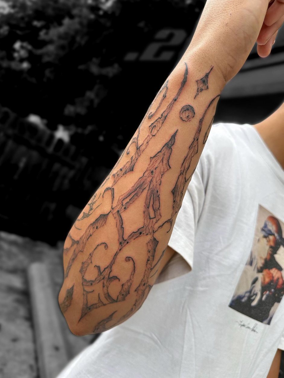 Cyber Goth · Abstract · Avant-Garde tattoo by Tyco at Baroness Tattoo, Garland TX