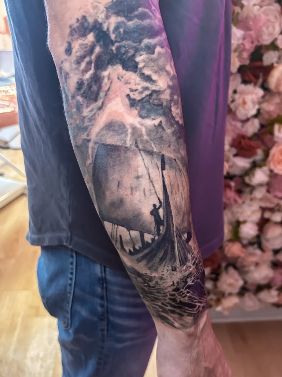 Fine Art, Color & Restorative Tattooing tattoo by Katherine at Baroness Tattoo, Garland TX