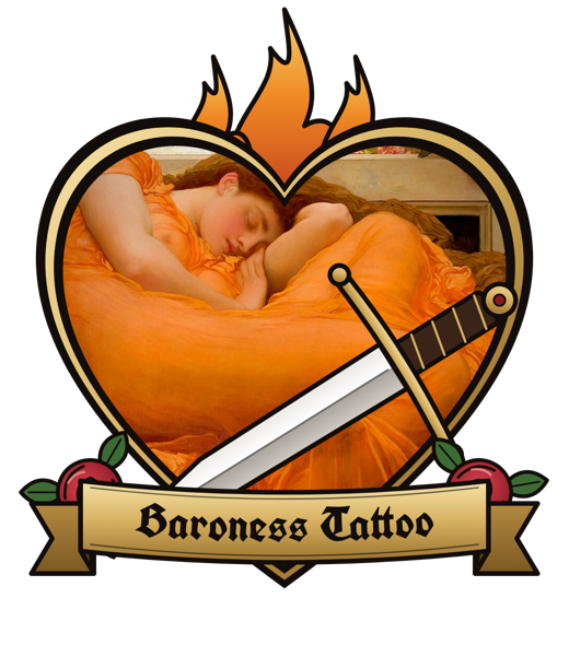 Baroness Tattoo sticker, Flaming June