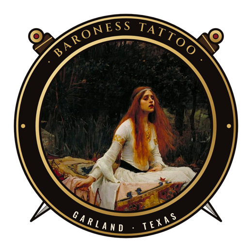 Baroness Tattoo sticker, Lady of Shalott